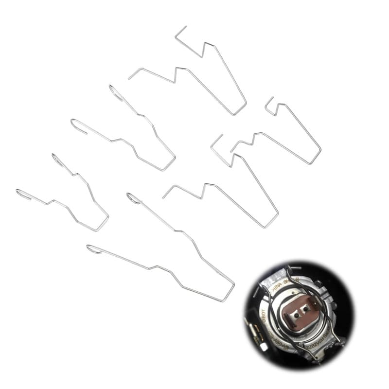 Pince de Phare de Voiture, 6 Pinces pour H1/H3/H4/H7, Pince à Ressort de Lampe Frontale en Acier, clips de fixation, pour phare