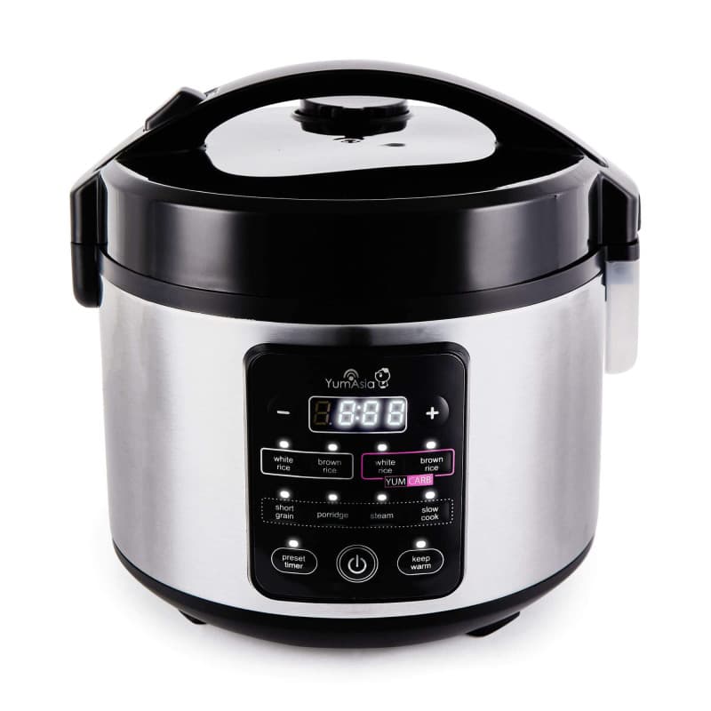 Yum Asia Kumo YumCarb Cuiseur à riz avec bol en céramique et logique floue avancée, (5,5 tasses, 1 litre), 5 fonctions de cuisso