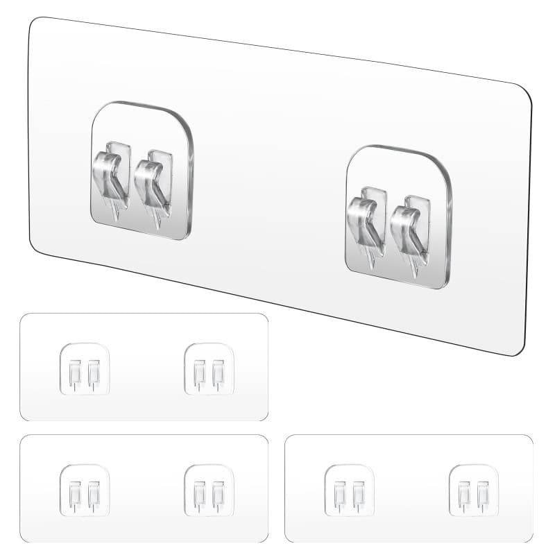 Lot De 4 Adhésifs De Rechange pour Support De Douche Crochets Adhésifs Puissants pour Support De Douche D'angle Étagère De Salle