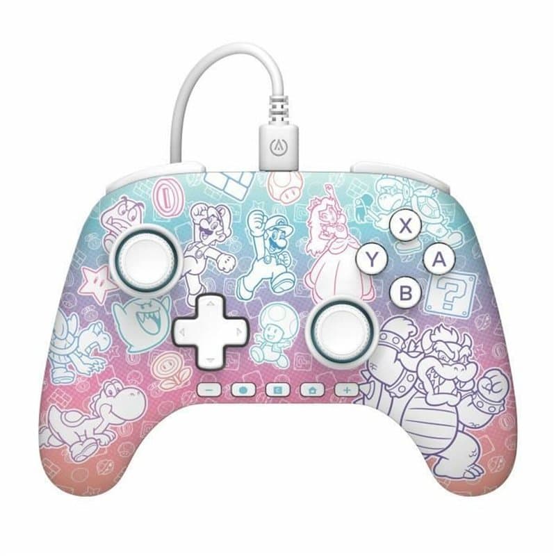 Manette Pro pour Nintendo Switch + Câble USB Powera Super Mario