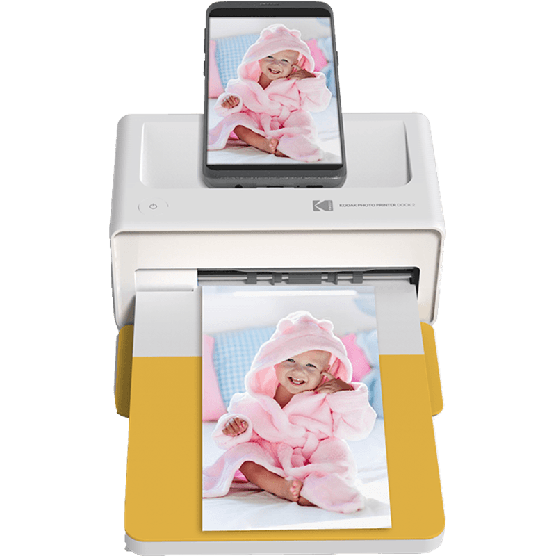 Imprimante Photo instantanée Dock Printer PD460 WiFi + Bluetooth® + 10 films photos Jaune Kodak