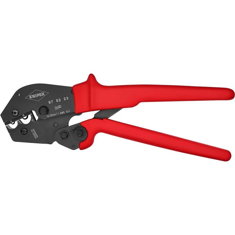 Knipex Pince à sertir également pour prise à deux mains brunie, avec gaines en plastique antidérapantes 250 mm 97 52 23