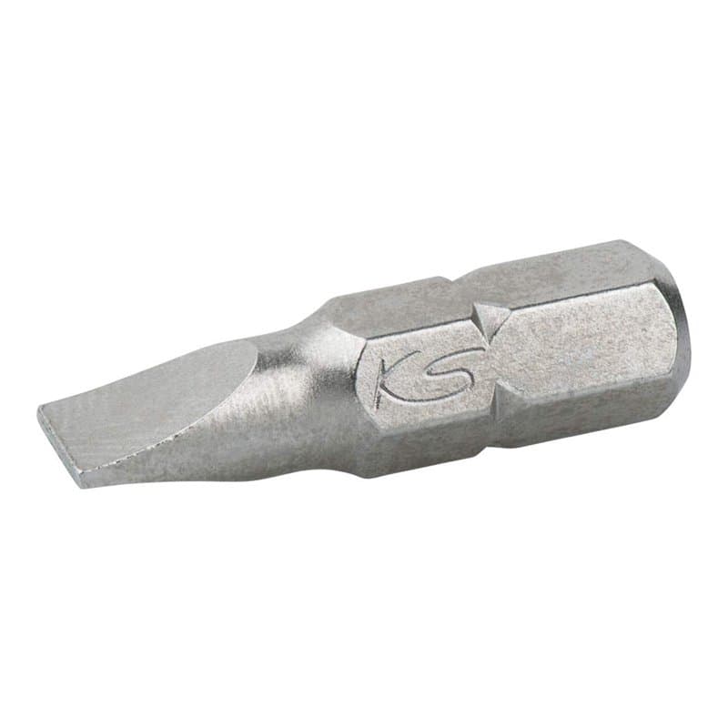KS Tools 911.2252 - Embout de Vissage KS FENTE 8.0 - Entraînement 6.35 mm, L.25mm - En Acier Spécial