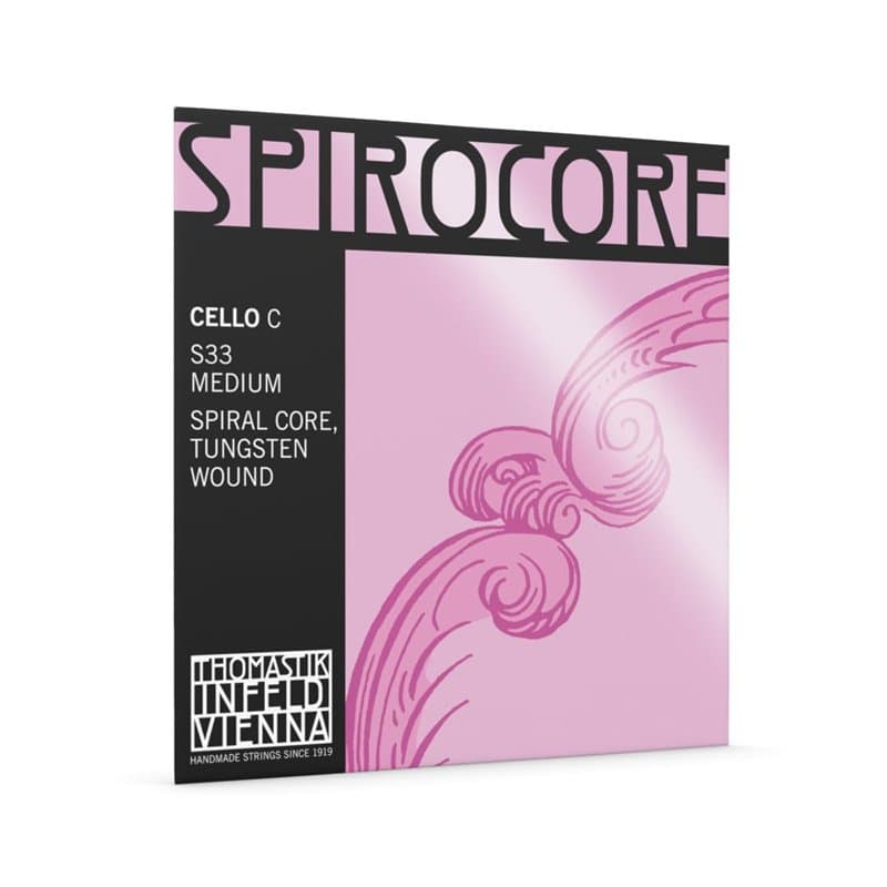 Cordes Thomastik Violoncelle Spirocore Noyau spirale Do Tungstène filé. 4/4; Souple