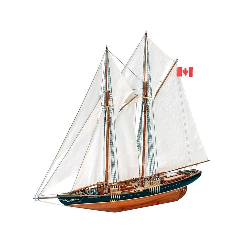 Artesanía Latina - Maquette de Bateau en Bois - Bateau de Pêche et de Régate, Goélette Canadienne Bluenose II - Modèle 22453, Éc