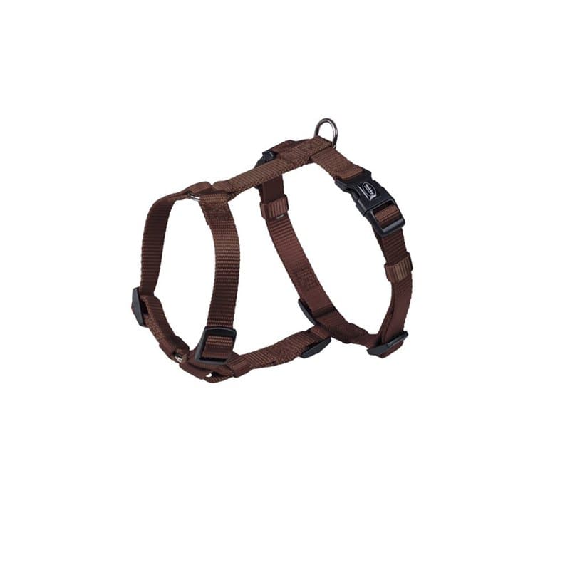 Nobby Harnais Classique en Nylon pour Chien Brun 20 mm x 50/70 cm