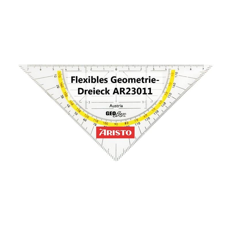GEOtec GEOflex Équerre géométrique en plastique 16 cm Transparent