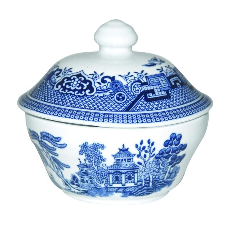 Churchill Fine China sucrier couvert faïence 5.5" Blue Willow