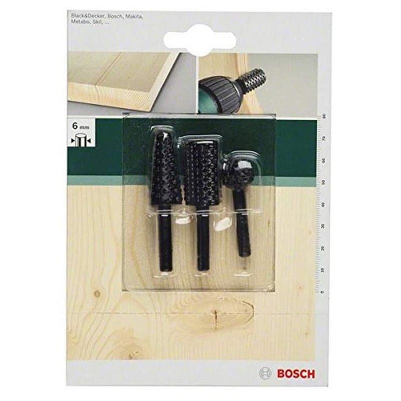 Bosch Accessories 2609255302 Assortiment de 3 râpes à bois Diamètre 15-6 Longueur 65 mm 15,0 Longueur 60 mm 15,0 Longueur 48 mm