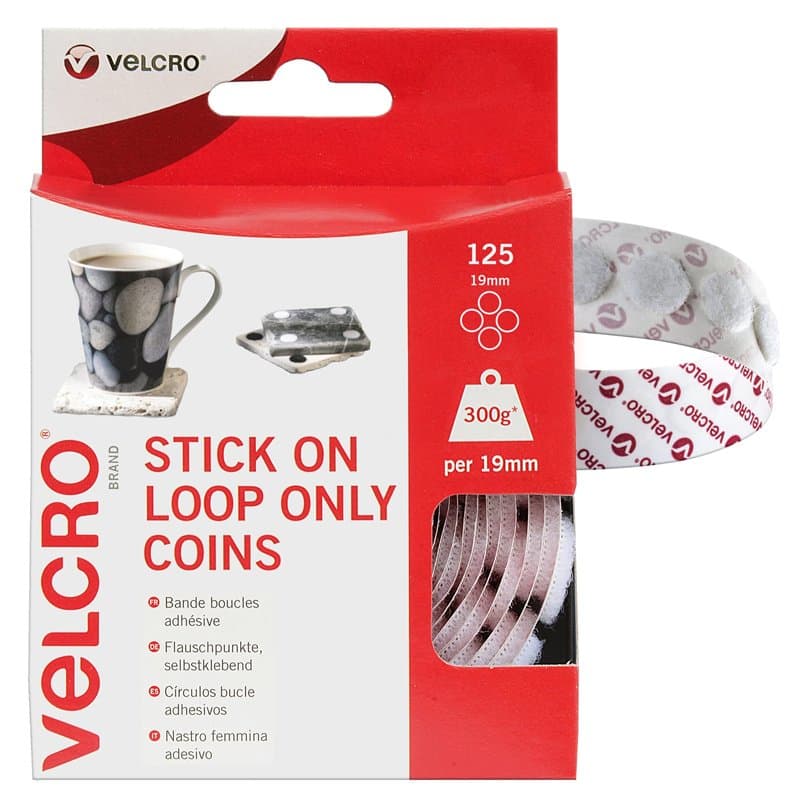 Velcro Marque, Pastilles Adhésives Auto-Agrippantes Double Face Avec Boucles Uniquement, Parfait Pour La Décoration De La Pièce