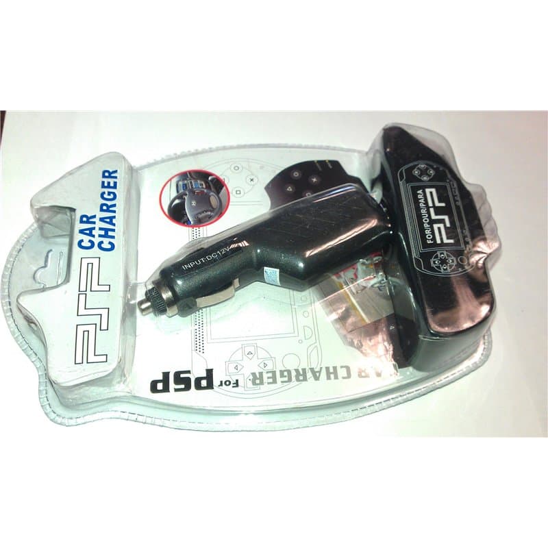 Fur-Tek Chargeur allume cigare voiture pour PSP, Compatible avec des modèles de dispositifs spécifiques, Noir, USB, 2A, 5V, Pris