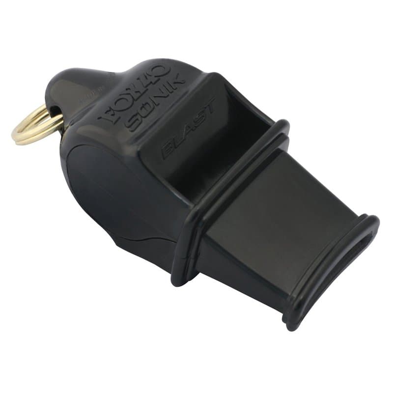Sifflet Arbitre entraineur FOX40 Sonik Blast Official CMG + Lanière -Noir