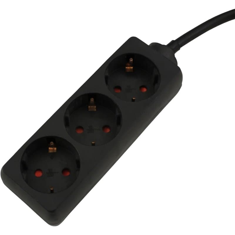 Unitec 44532 Multiprise, 3 prises, 3 m, Câble H05VV-F 3 G1.5 mm² noir