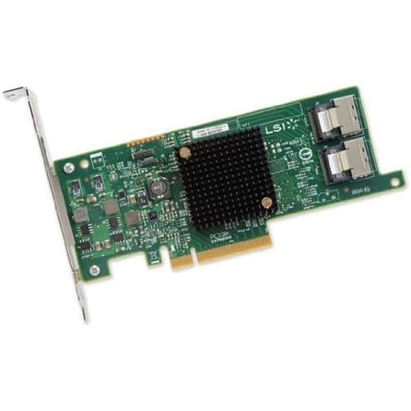 LSI SAS 9207-8i Kit d'adaptateur de Bus hôte 8 Ports internes, 6 Go/s SATA+ SAS, PCIe 3.0 HBA