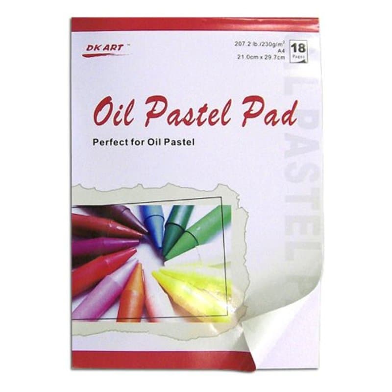 Lot de 18 feuilles de papier à dessin A4 Pastels à l'huile Grammage 230 g/m²
