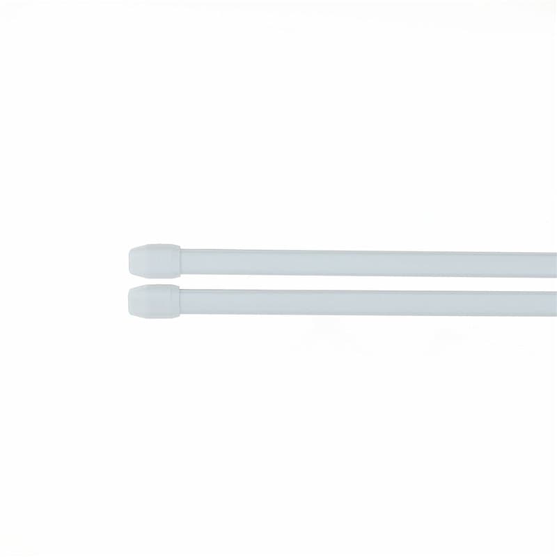 Luance - Lot de 2 tringles extensibles ovales blanc - Taille L 40 a 60 cm