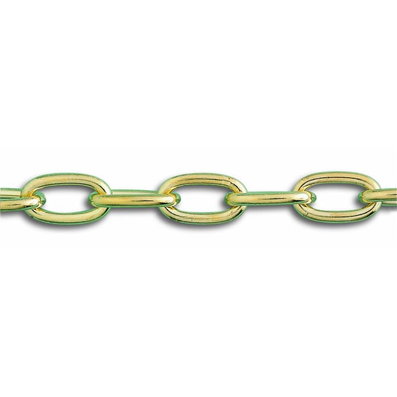 Chapuis LVBF20 Chaîne soudée forçat acier laitonne 24 kg D 2 mm L 2,5 m