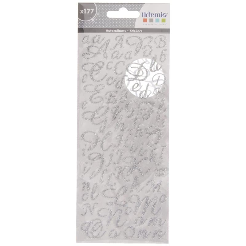 Artemio Sticker Alphabet Scrapbooking X 177, Autre, Argent, 14 x 0,2 x 24,5 cm 11004049