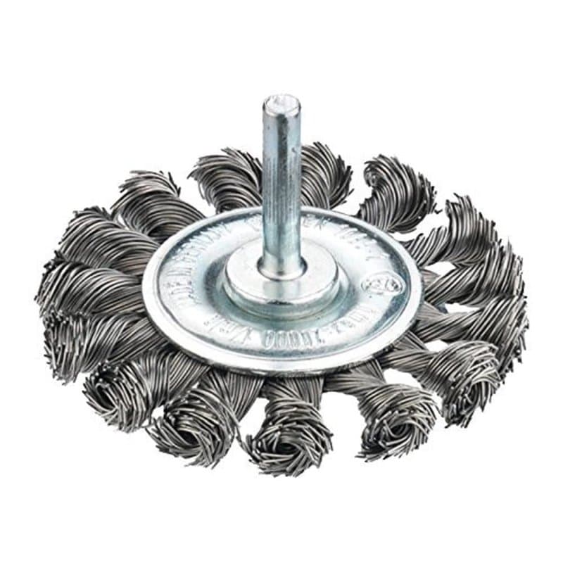 Connex COM214075 Brosse ronde torsadé pour perceuses en Fil métallique, Gris/argent, 75 mm