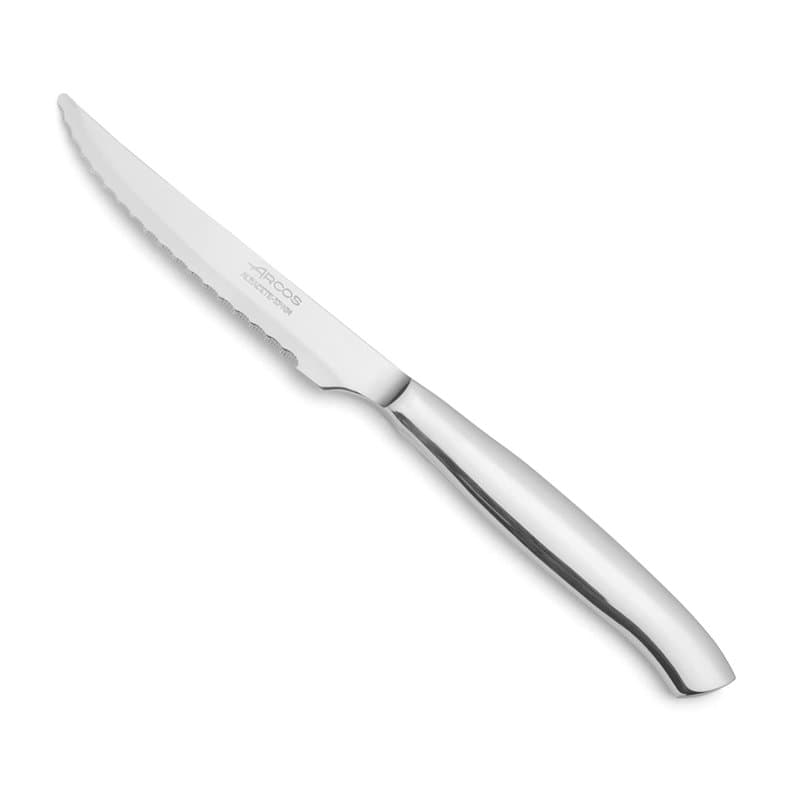 Arcos Couteau de Table - Lame Dentelée Acier Inoxydable 11 cm - Idéal pour Viandes - Monobloc Acier Inoxydable - Série Couteaux