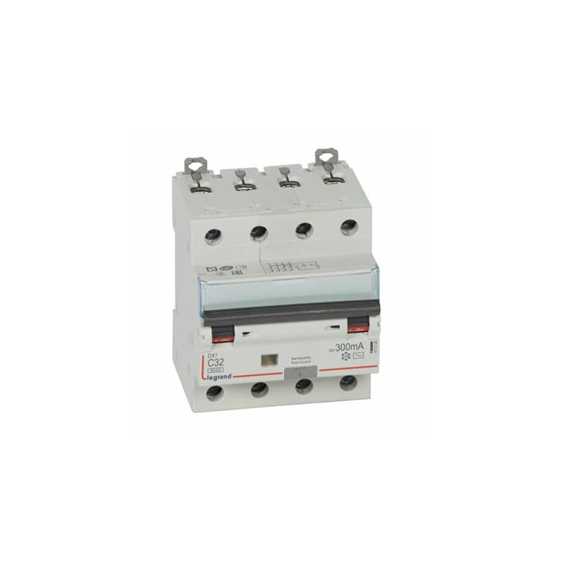 411208 Legrand Disjoncteur différentiel tétrapolaire 32A 300mA type AC - DX³6000 10kA 4P