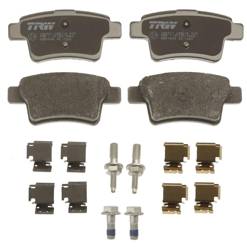 TRW GDB1692 Kit De Plaquettes De Frein Frein à Disque COTEC pour Citroen C4 Grand Picasso I (UA_) 2006-2013 Essieu Arrière et au