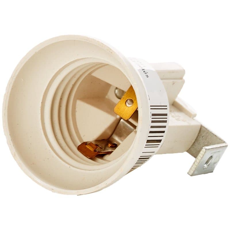 Electraline 71144 Douille E27 + Support en Equerre + 2 Trous M4, Or