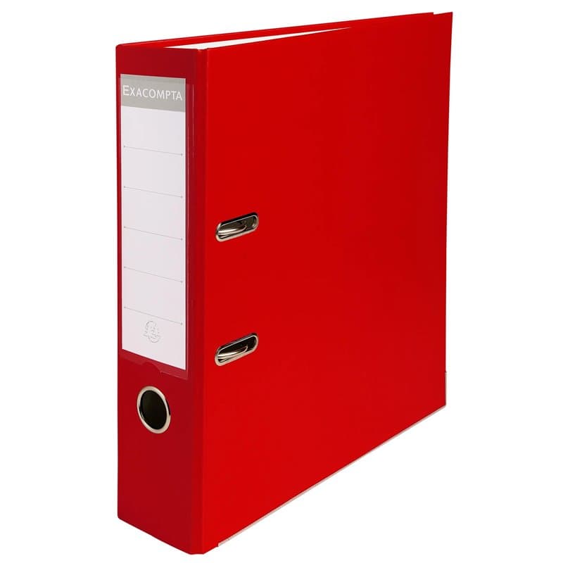 Exacompta - Réf. 918403B - Carton de 20 classeurs à levier A4 - Dos 80 mm - Mécanique 80 mm - Dimensions extérieures : 32x29 cm