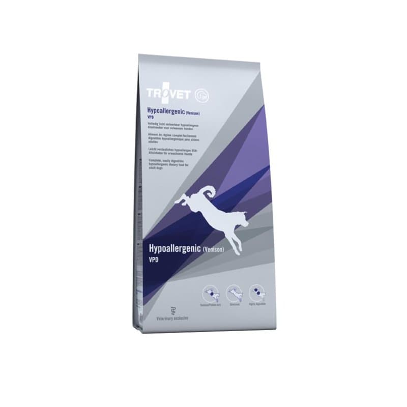 Trovet Cerf & Pomme de Terre Hypoallergen VPD sans céréales | 3 kg | Aliment diététique Complet pour Chiens avec intolérances Al