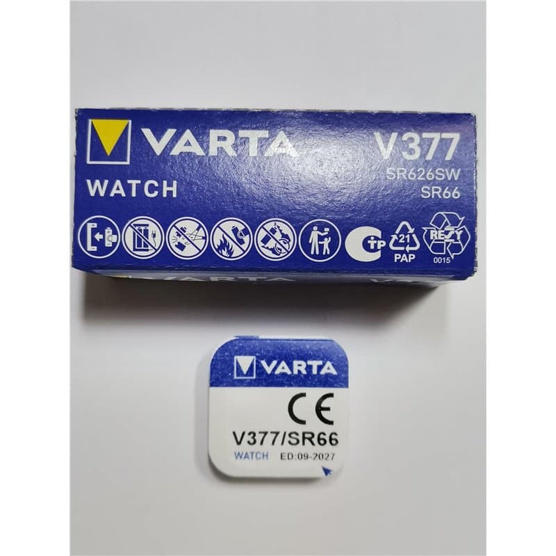 UNBEKANNT Lot de 10 Blisters de 1 Pile oxyde argent"Watch" V377 (SR66) SR626SW 1,55 Volt