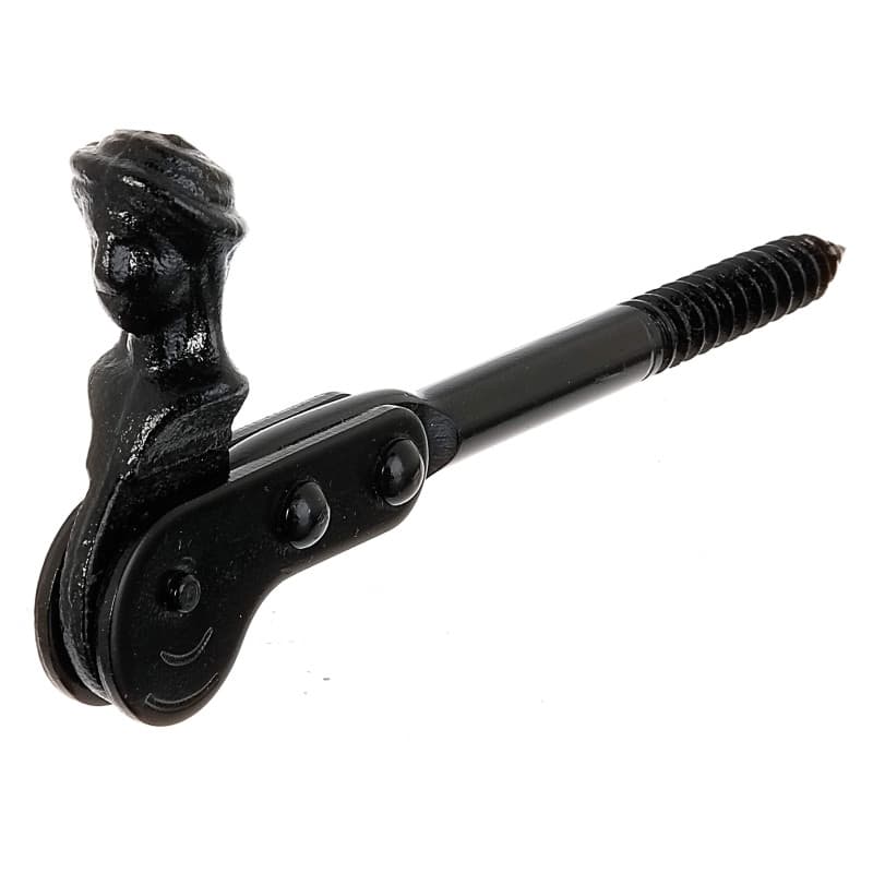 Alberts 307103 Arrêt de volet tête bergère | à visser ou à sceller | laquée noire | 126,5 mm