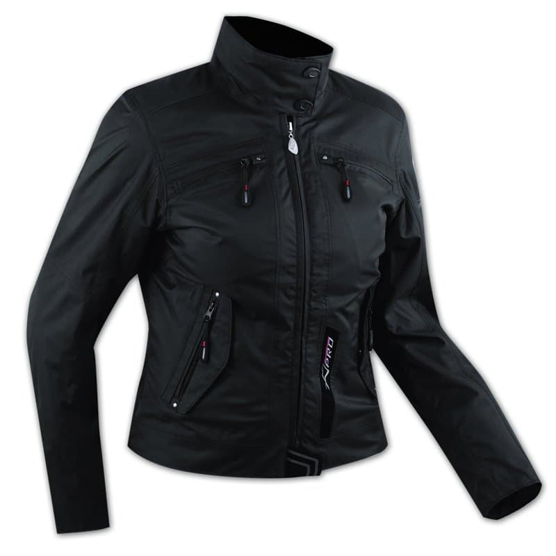 Blouson Textile Nylon Impermeable Chaud Etanche Protections CE Femme Noir M