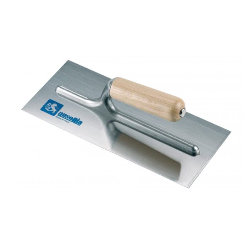 Ausonia - 42003 Taloche pour stuc Lame Acier Inoxydable cm 28x12 Manche Bois