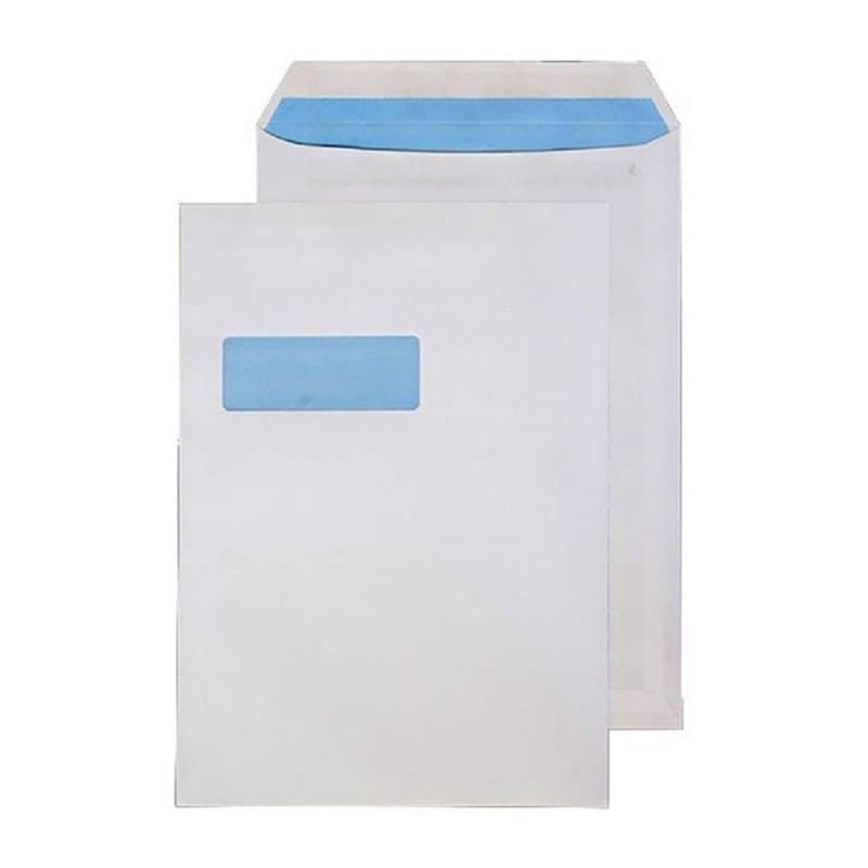 Blake Purely Everyday C4 324 x 229 mm Enveloppes auto-adhésives à fenêtre-Blanc-A4-Lot de 25