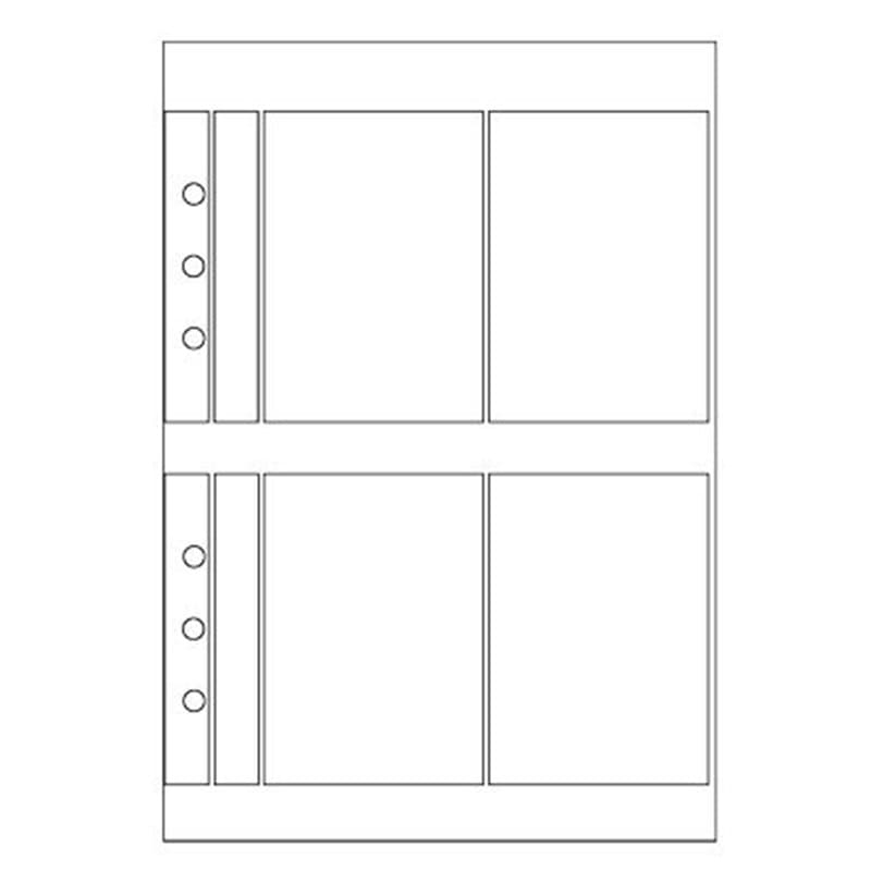 OBERTHUR - Recharge Organiseur 21 - Pochette de 3 étuis porte-cartes de visite en plastique transparent - 15x21cm