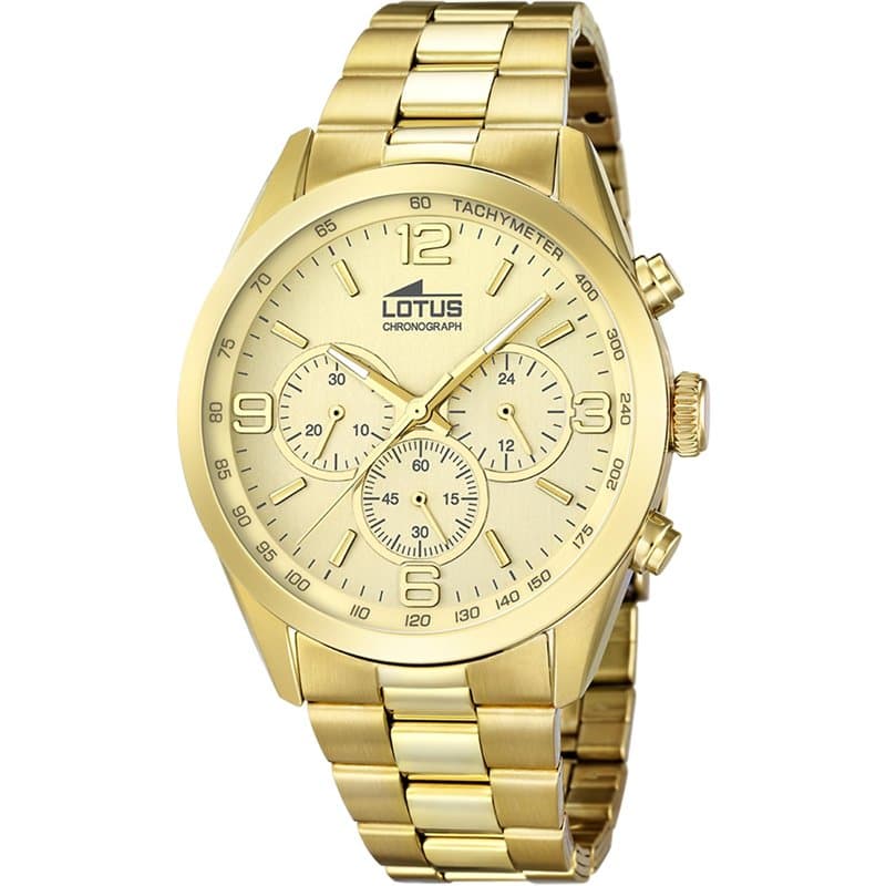 Lotus Montre pour Homme 18153/2 Minimalist Boîtier en Acier Inoxydable Doré Bracelet en Acier Inoxydable Gris