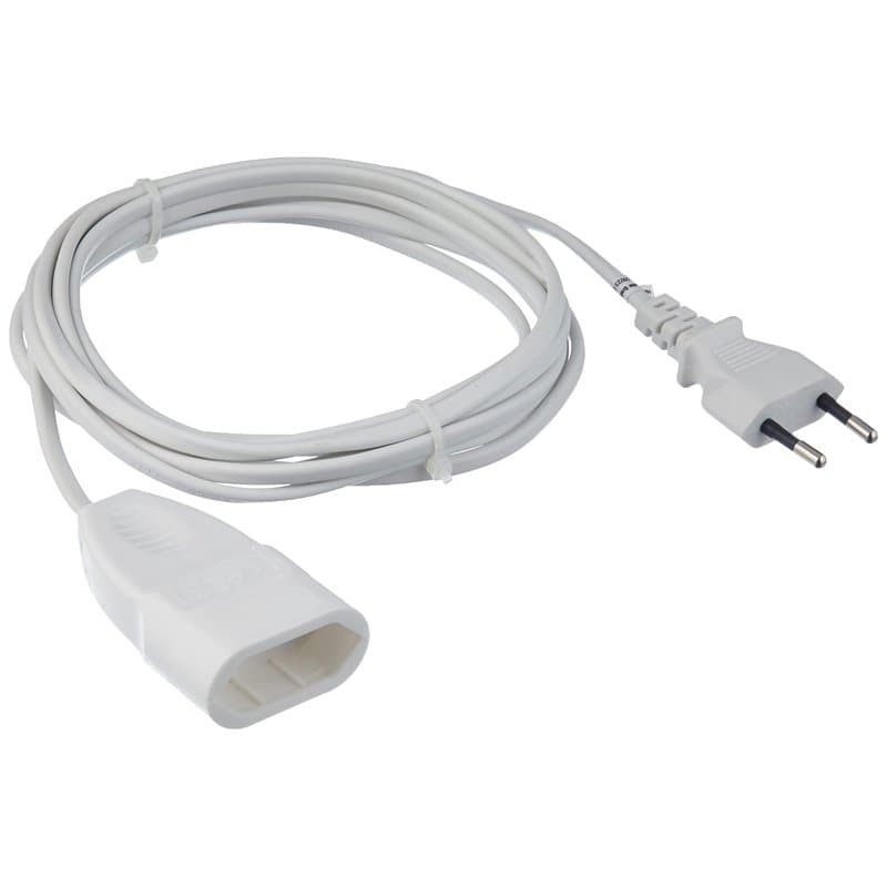 Meister Rallonge Euro - Câble 3 m - Blanc - Câble en plastique - IP20, blanc, 7431310
