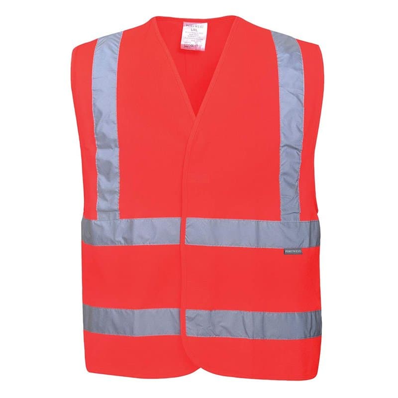 Portwest Gilet Hi-Vis Baudrier & Double Ceinture, Couleur: Rouge, Taille: XX/3X, C470RERXX/3X