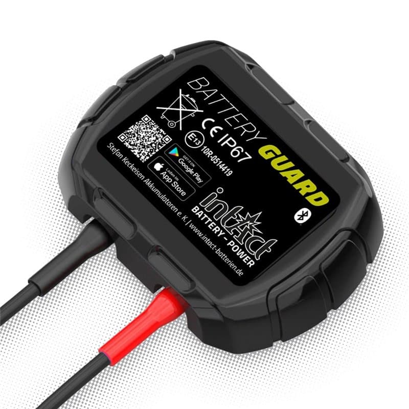 intAct Battery-Guard, contrôleur de Batterie pour la Surveillance Bluetooth des Batteries au Plomb et au Lithium 12V, avec Affic