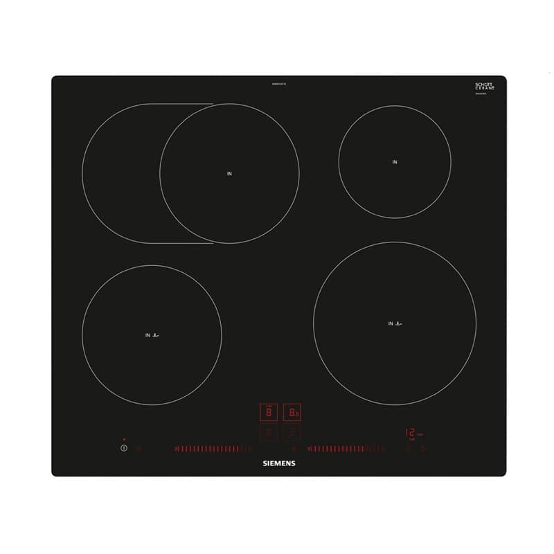 Siemens EH601LFC1E plaque Noir Intégré (placement) Plaque avec zone à induction 4 zone(s)