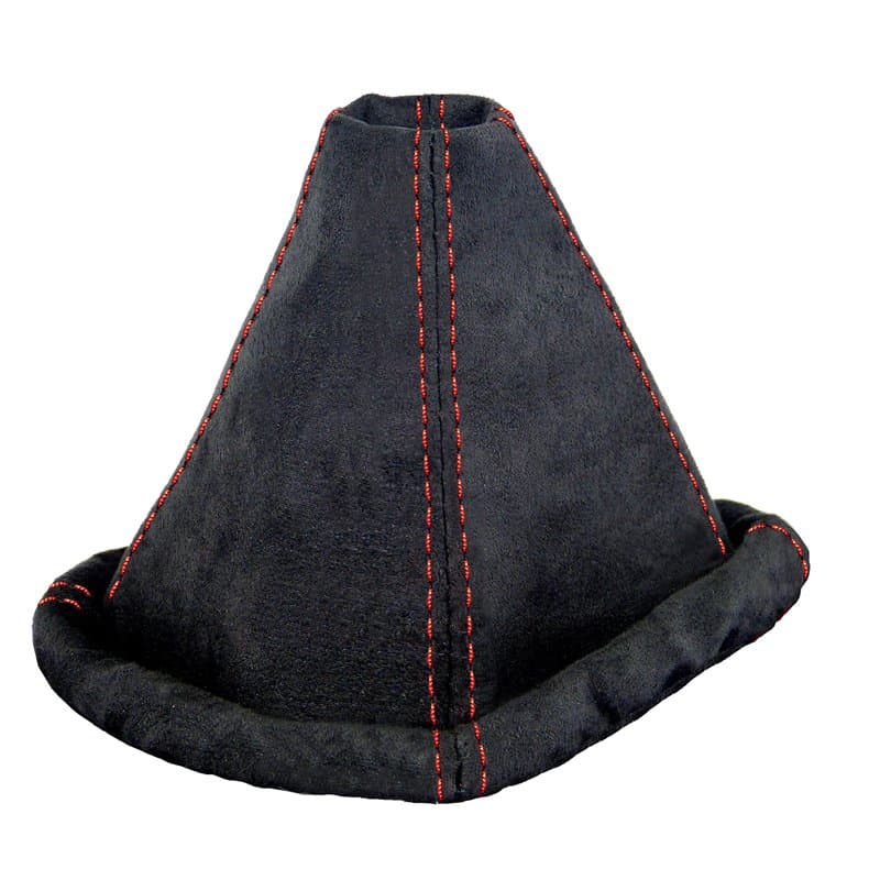 L&P A0118 Soufflet de Levier de Vitesses Faux Suede Style compatible avec VW Golf 2 3 Polo 6N pour Passat 35i Noir Rouge