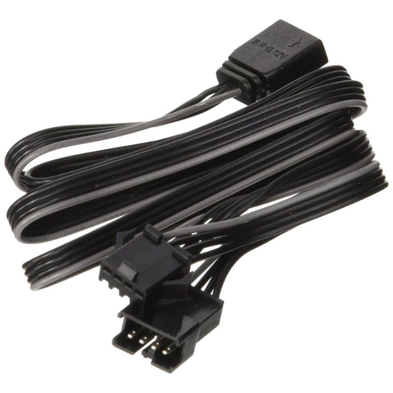 Phanteks PH-CB-RGB4P 0.609m Noir câble de signal - câbles de signal (0,609 m, 4 Pin, 1 x RGB LED Extension Connector (12V, G, R,