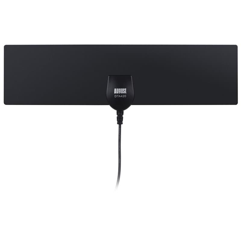 August DTA420 – Antenne TV Intérieur Puissante TNT HD – Haut Gain Extra Plate Discrète Attache Fenêtre Vitre Mural Autocollante