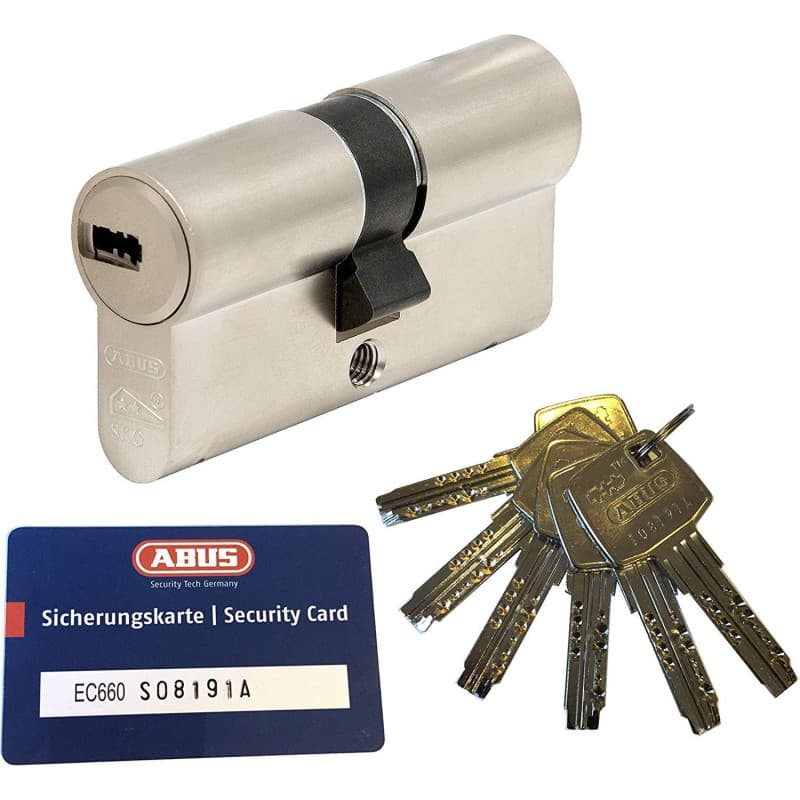 Abus ec660Profil Double cylindre Longueur (A/B) 45/50mm (C = 95mm) avec 6clés, avec carte de sécurité