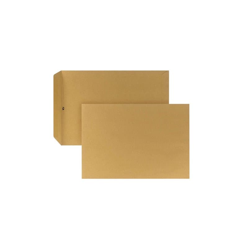 Posthorn Lot de 250 enveloppes d'expédition C4 - Avec colle humide - Sans fenêtre - Marron - Pour correspondance quotidienne, co