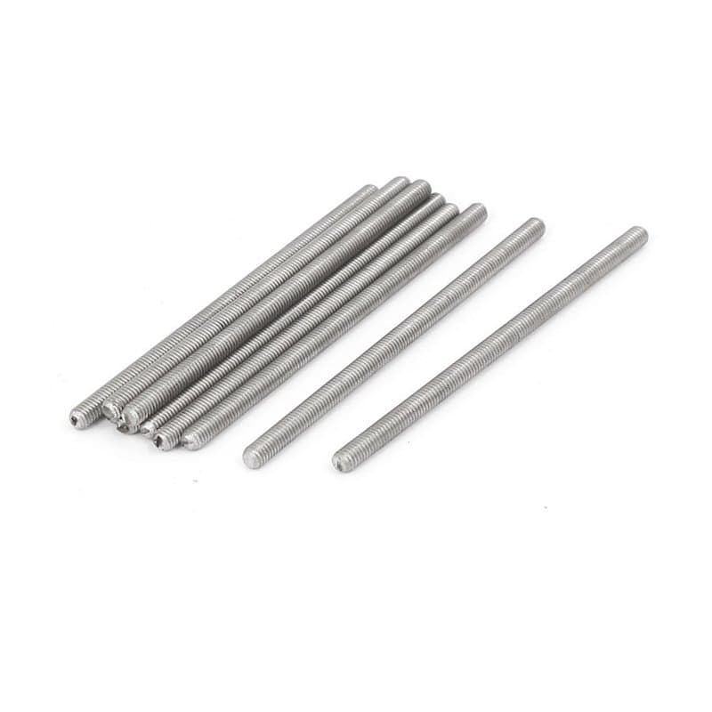 sourcing map Tige Filetée M3x60mm 0,5mm pas acier inoxydable 304 tiges filetées goujons entièrement 10pcs