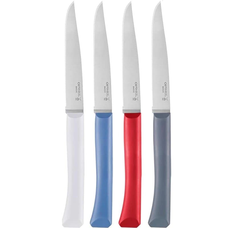 Opinel - Coffret 4 Couteaux de Table Bon Appétit+ Primo - Lame Denture Velours INOX - Manche Confort - Fabrication Française - B