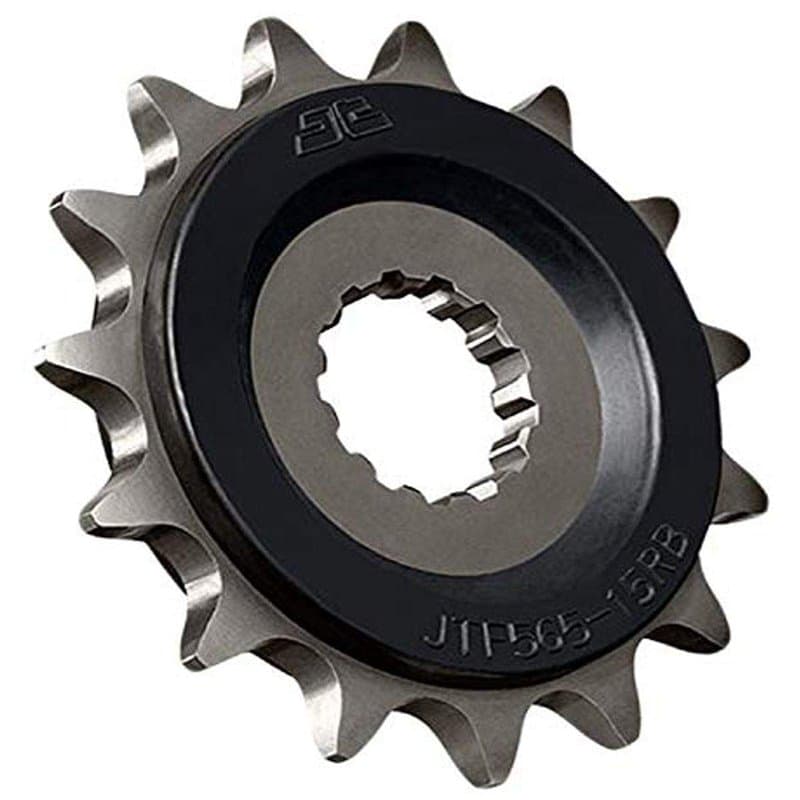 JT JTF1381.15RB Pignon silencieux 15 dents pas 520 caoutchouté - Diam.Int. 21.7/25