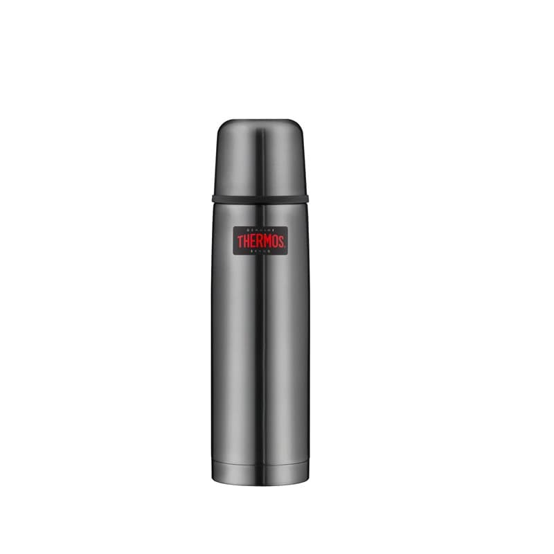 Thermos Bouteille Isotherme en Acier Inoxydable Mat de Light and Compact., Acier Inoxydable, Gris, 0,75 l