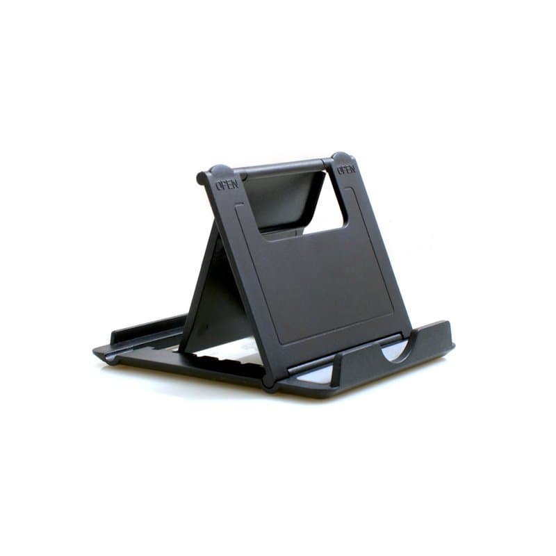 System-S Support Pliable pour Tablette et Table - 6 Niveaux réglables - pour Tablette, PC, Smartphone et Autres appareils - Noir